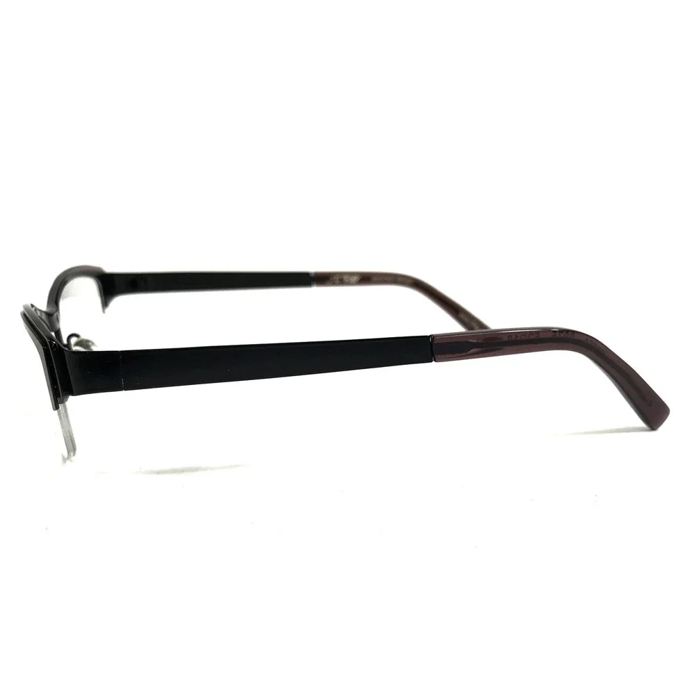 J.F. Rey Eyeglasses Frames JF2551 0075 Matte Black Purple Half Rim 52-18-134
